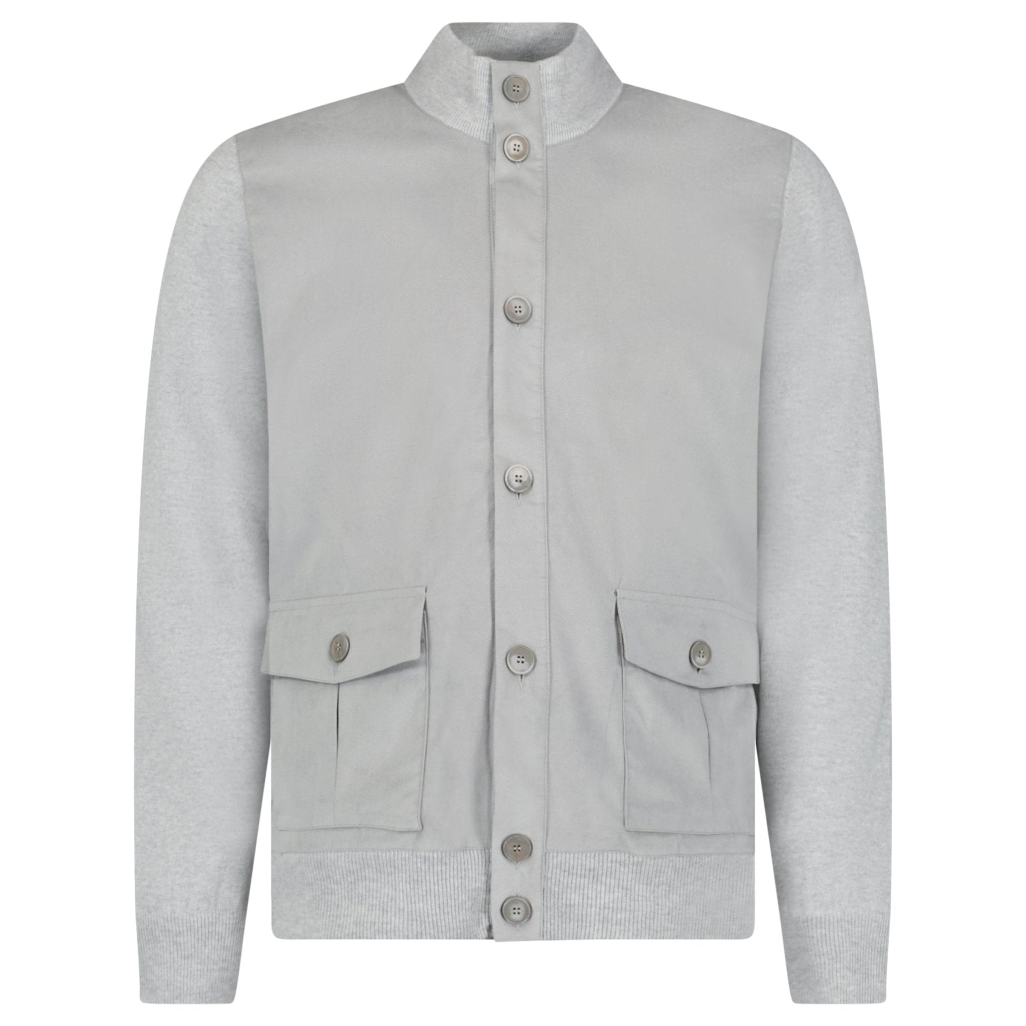 Color variation of Gran Sasso Suede-Effect Panelled Jacket in Grey