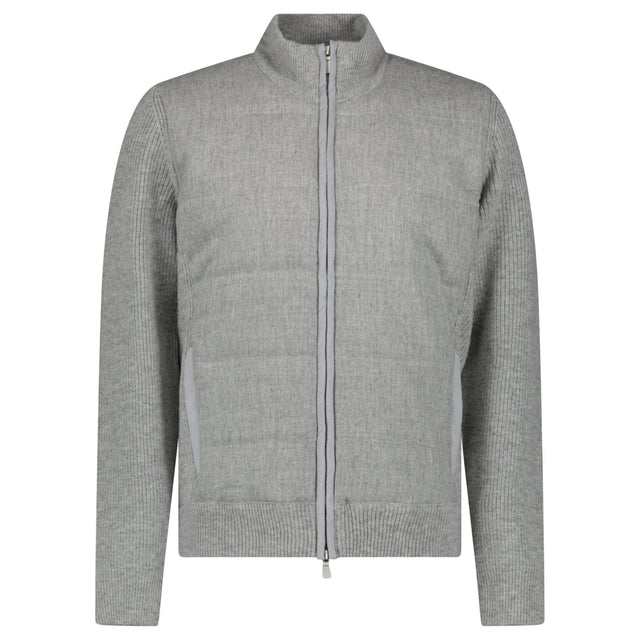 Gran Sasso Super Geelong and Flannel Wool Hybrid Jacket in Light Grey - Boinclo - Outlet Sale Under Retail