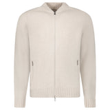 Gran Sasso Super Geelong Wool and Cashmere Full-Zip Cardigan in Beige - Boinclo - Outlet Sale Under Retail