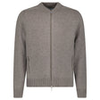 Gran Sasso Super Geelong Wool Full-Zip Bomber Cardigan in Grey - Boinclo - Outlet Sale Under Retail