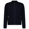 Gran Sasso Super Geelong Wool Full-Zip Bomber Cardigan in Navy Blue - Boinclo - Outlet Sale Under Retail
