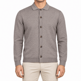 Gran Sasso Wool Knitted Cardigan in Brown - Boinclo - Outlet Sale Under Retail