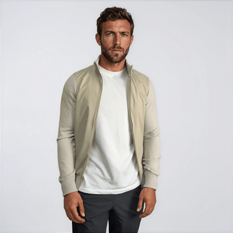 Gran Sasso Zip - Up Jacket in Beige - Boinclo - Outlet Sale Under Retail