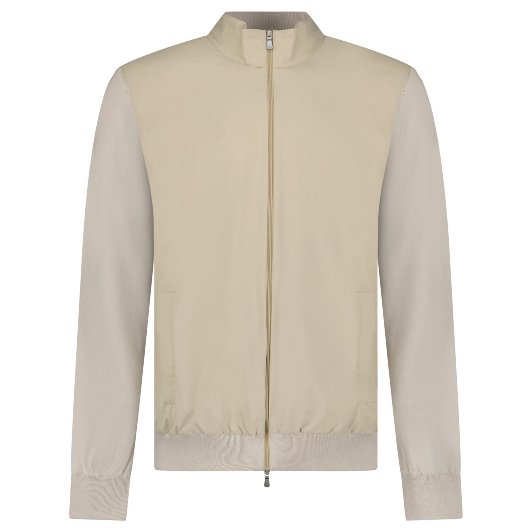 Gran Sasso ジップアップジャケット ブラウン/グレージュ Gran Sasso Zip-Up Jacket in Beige - Outlet Sale Always Under