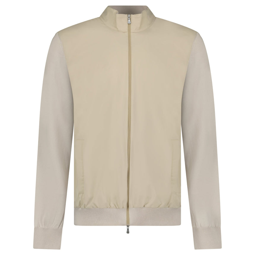 Gran Sasso Zip - Up Jacket in Beige - Boinclo - Outlet Sale Under Retail
