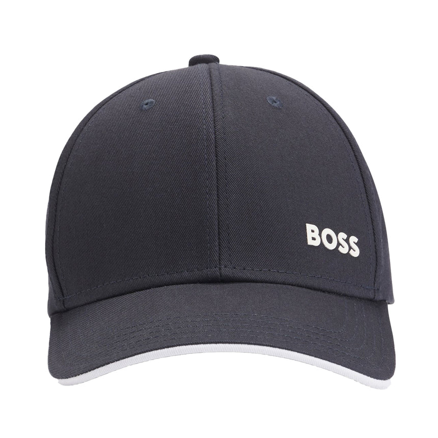 Boss Logo Embossed Cap Dark Blue