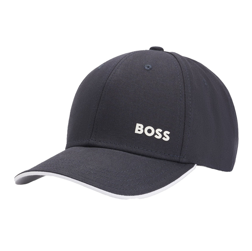 Boss Logo Embossed Cap Dark Blue