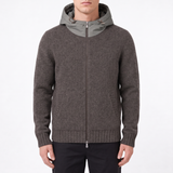 Gran Sasso Knitted Hybrid Zip Jacket in Grey