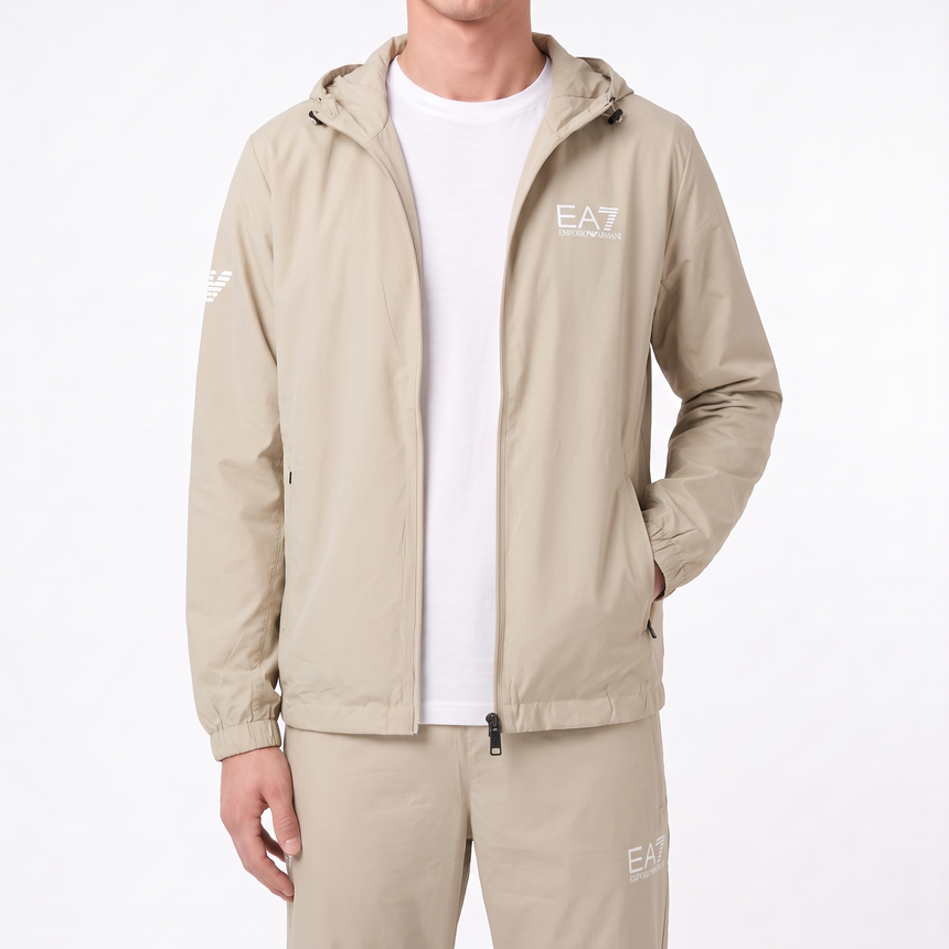 EA7 Emporio Armani Woven Tracksuit in Oxford Tan