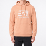 EA7 Emporio Armani Logo Print Hoodie in Cafe Creme