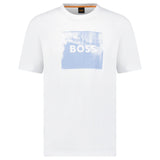 Hugo Boss Regular Fit Graphic Print T-Shirt White - Boinclo - Outlet Sale Under Retail