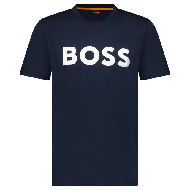 Hugo Boss Thinking 1 Logo T-Shirt in Dark Navy - Boinclo - Outlet Sale Under Retail