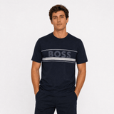 Hugo Boss Iconic Zone Logo T-Shirt in Navy - Boinclo - Outlet Sale Under Retail