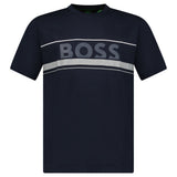 Hugo Boss Iconic Zone Logo T-Shirt in Navy - Boinclo - Outlet Sale Under Retail