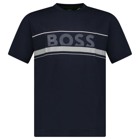 Hugo Boss Iconic Zone Logo T-Shirt in Navy - Boinclo - Outlet Sale Under Retail
