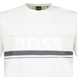 Hugo Boss Iconic Zone Logo T-Shirt in White - Boinclo - Outlet Sale Under Retail