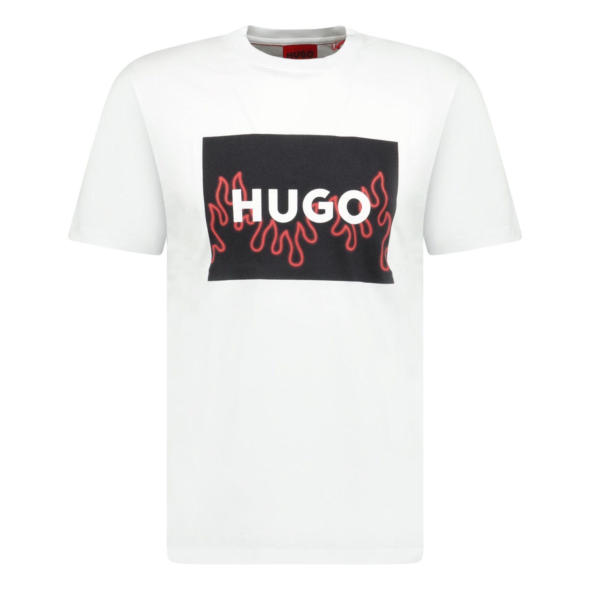 Hugo Boss Flame Logo T-Shirt White Outlet Sale Always Under
