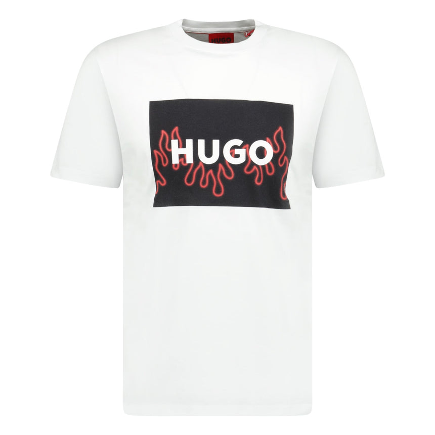 Hugo Boss Flame Logo T-Shirt White Outlet Sale Always Under