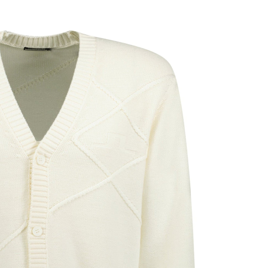 J.Lindeberg Clarke Knitted Golf Cardigan White - Boinclo - Outlet Sale Under Retail