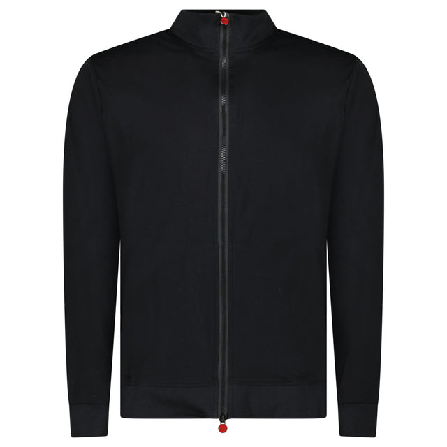 Kiton Zip - Up Track Top in Black - Boinclo - Outlet Sale Under Retail