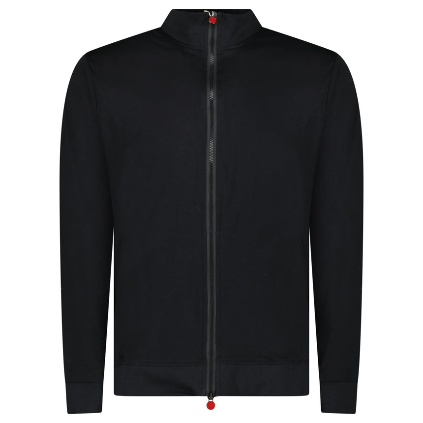 Kiton Zip - Up Track Top in Black - Boinclo - Outlet Sale Under Retail