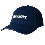 Missoni Embroidered Cap in Navy Blue