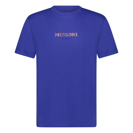 Missoni Colour Embroidery Logo T-Shirt Blue - Boinclo - Outlet Sale Under Retail