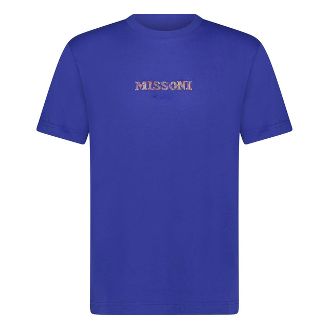 Missoni Colour Embroidery Logo T-Shirt Blue - Boinclo - Outlet Sale Under Retail