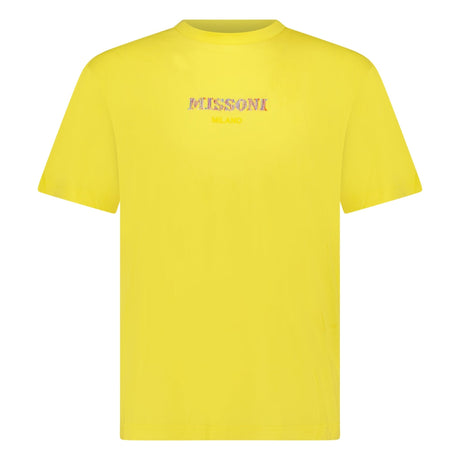 Missoni Colour Embroidery Logo T-Shirt Yellow - Boinclo - Outlet Sale Under Retail