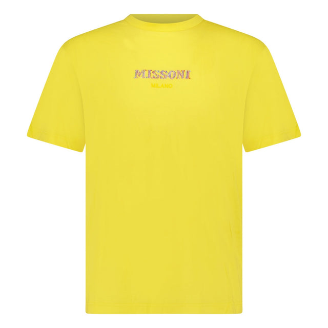 Missoni Colour Embroidery Logo T-Shirt Yellow - Boinclo - Outlet Sale Under Retail