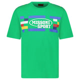 Missoni Embroidered Print T-Shirt Green Tambourine Multicolour Heritage - Boinclo - Outlet Sale Under Retail