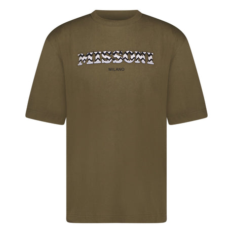 Missoni Logo Embroidery T-Shirt Khaki Green - Boinclo - Outlet Sale Under Retail