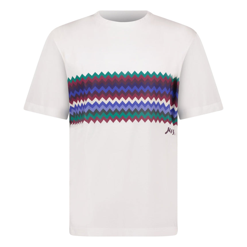 Missoni Multi Colour Logo T-Shirt White - Boinclo - Outlet Sale Under Retail