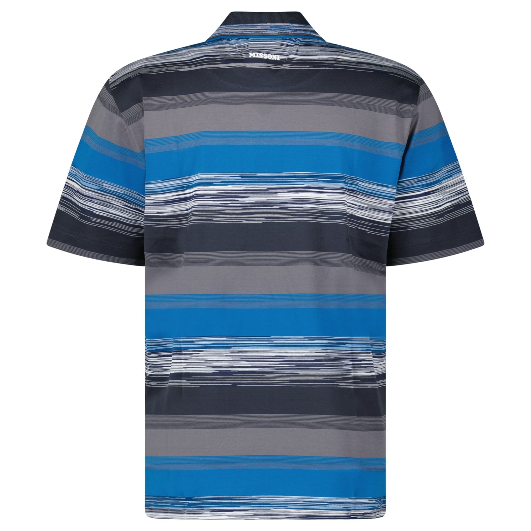 Missoni Short Sleeve Polo T-Shirt Blue Tone - Outlet Sale Under