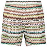 Missoni Zig Zag Swim Shorts Multi Green And Brown - Boinclo - Outlet Sale Under Retail