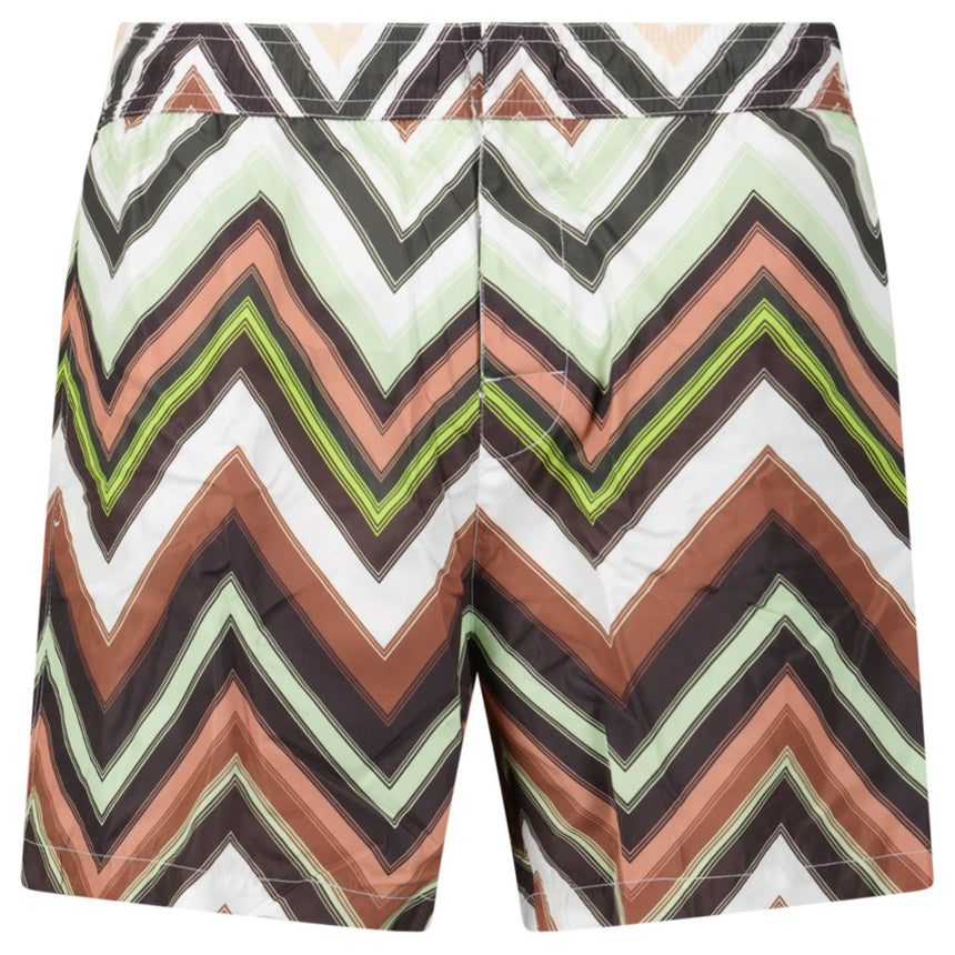 Missoni Zig Zag Swim Shorts Multi Green And Brown - Boinclo - Outlet Sale Under Retail