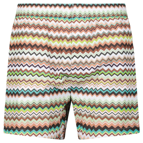 Missoni Zig Zag Swim Shorts Multi Green And Brown - Boinclo - Outlet Sale Under Retail