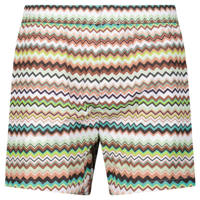 Missoni Zig Zag Swim Shorts Multi Green And Brown - Boinclo - Outlet Sale Under Retail