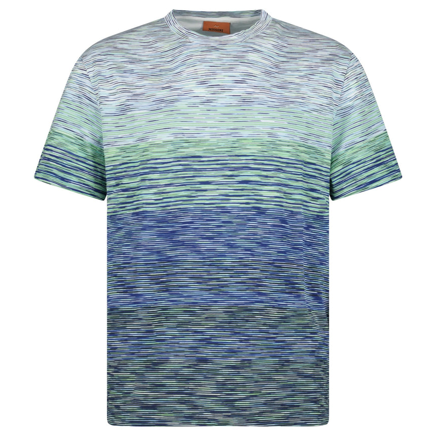 Missoni Space Dye Degrade Short Sleeve T-Shirt Green - Boinclo - Outlet Sale Under Retail