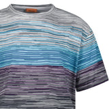 Missoni Space Dye Short Sleeve Stripe T-Shirt Dark Grey - Boinclo - Outlet Sale Under Retail