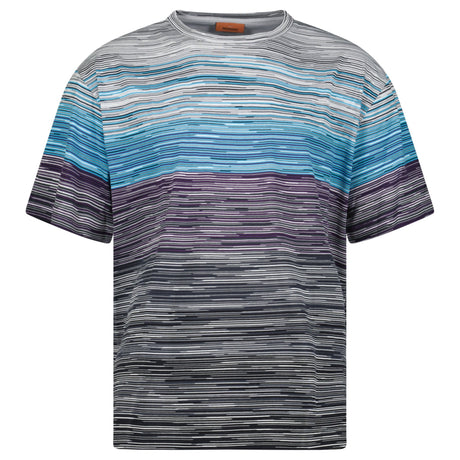 Missoni Space Dye Short Sleeve Stripe T-Shirt Dark Grey - Boinclo - Outlet Sale Under Retail