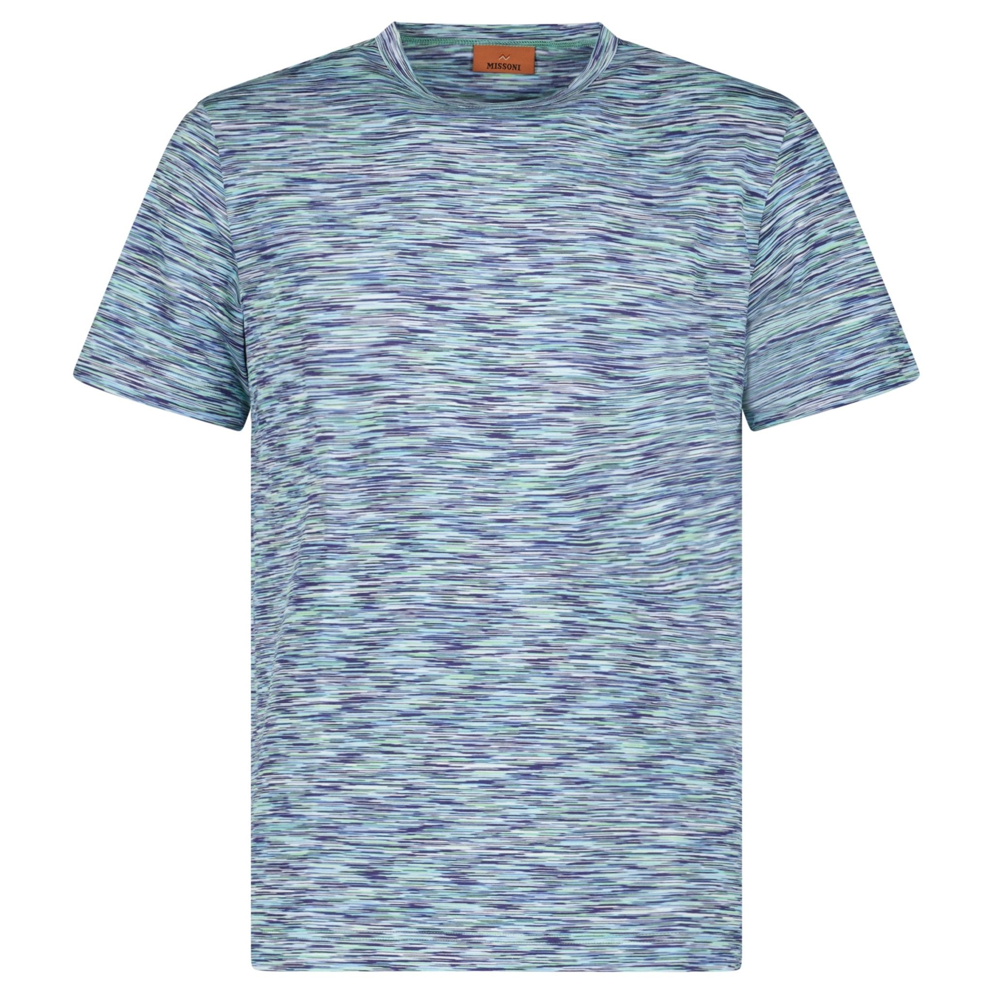 Color variation of Missoni Space Dye Short Sleeve T-Shirt Blue Tones