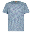 Missoni Space Dye Short Sleeve T-Shirt Blue Tones - Boinclo - Outlet Sale Under Retail