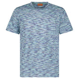 Missoni Space Dye Short Sleeve T-Shirt Blue Tones - Boinclo - Outlet Sale Under Retail