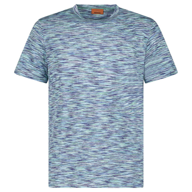 Missoni Space Dye Short Sleeve T-Shirt Blue Tones - Boinclo - Outlet Sale Under Retail