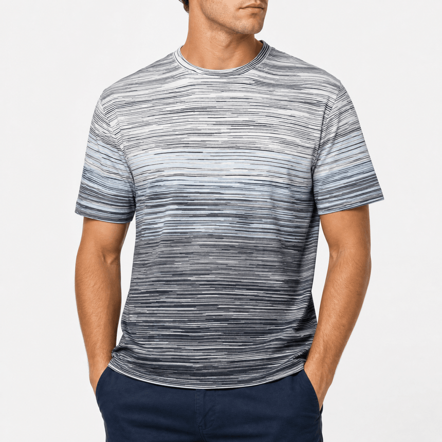 Missoni Space-Dyed Slub Cotton T-Shirt in Light Blue - Boinclo - Outlet Sale Under Retail