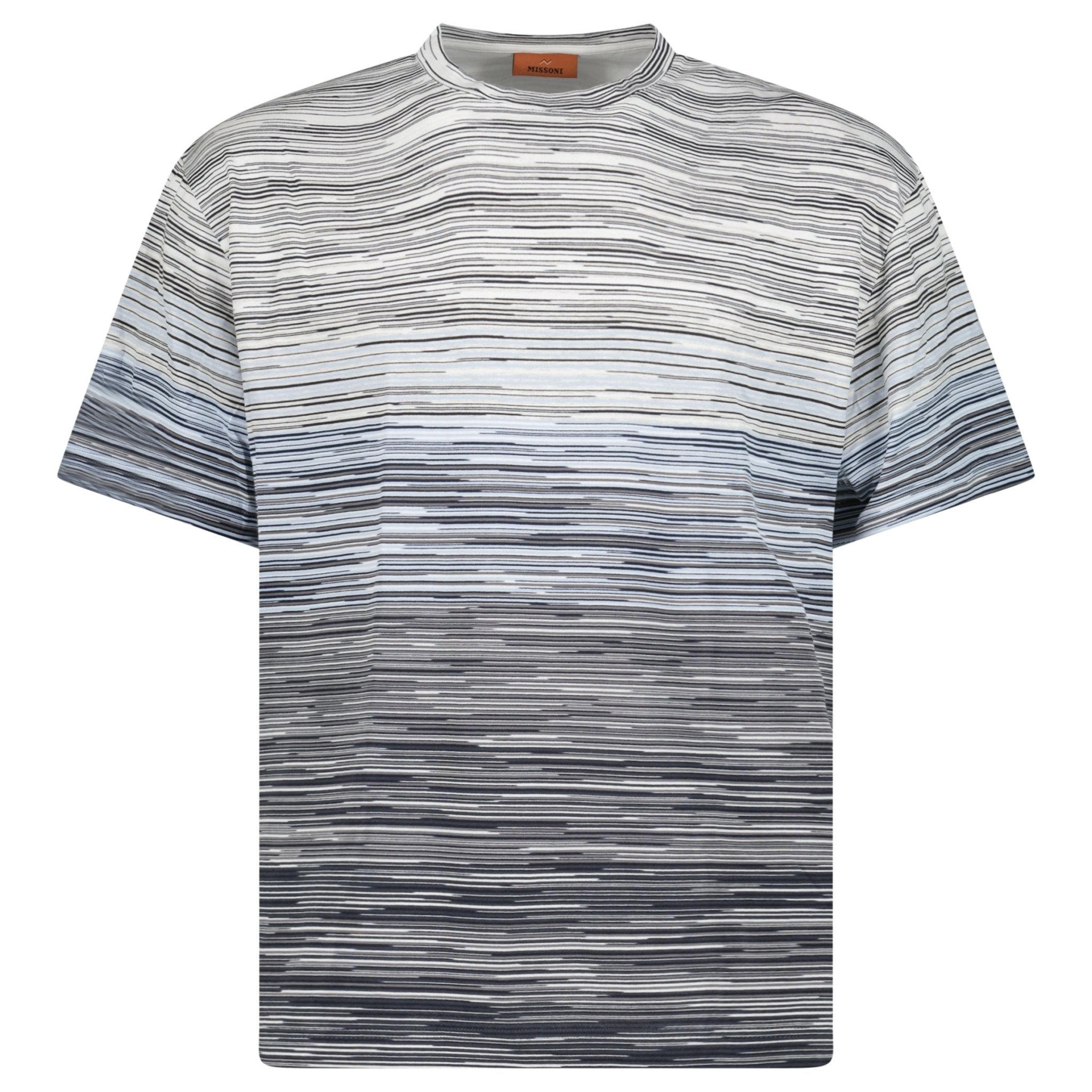 Color variation of Missoni Space-Dyed Slub Cotton T-Shirt in Light Blue