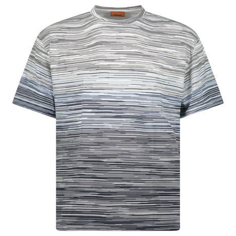 Missoni Space-Dyed Slub Cotton T-Shirt in Light Blue - Boinclo - Outlet Sale Under Retail
