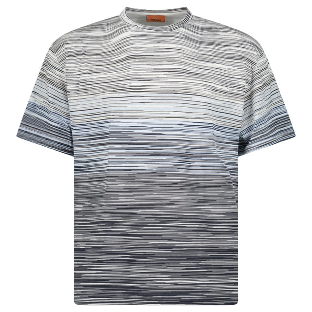 Missoni Space-Dyed Slub Cotton T-Shirt in Light Blue - Boinclo - Outlet Sale Under Retail