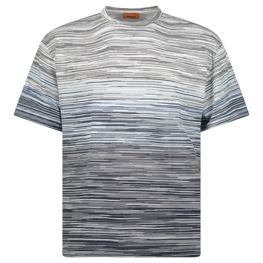 Missoni Space-Dyed Slub Cotton T-Shirt in Light Blue - Boinclo - Outlet Sale Under Retail